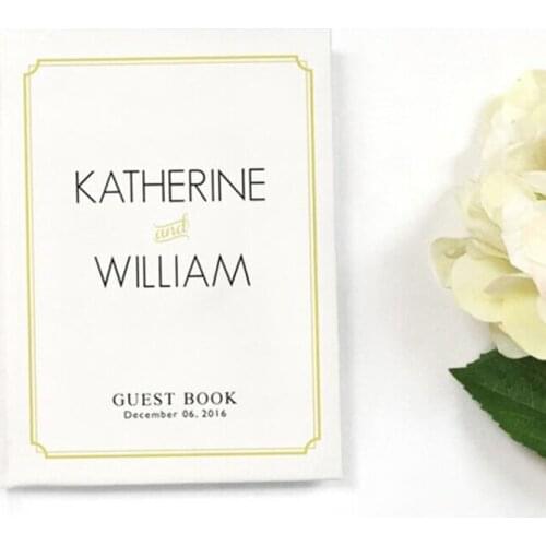 White and Gold Wedding Guest Alternatives Book Personalized Wedding Guestbook Guest Sign Album Wedding gift Wedding Keepsake
