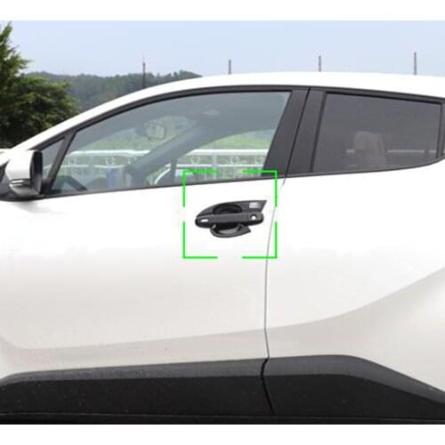 For Toyota C-HR CHR 2017 2018 2019 2020 ABS Carbon Fibre Door outside protector Handle Cover Trim accessories 4Pcs