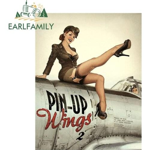 EARLFAMILY 13cm x 10.1cm for Russian Pin Up Car Stickers Personality Occlusion Scratch Decals Windshield Vehicle Decor Car Goods