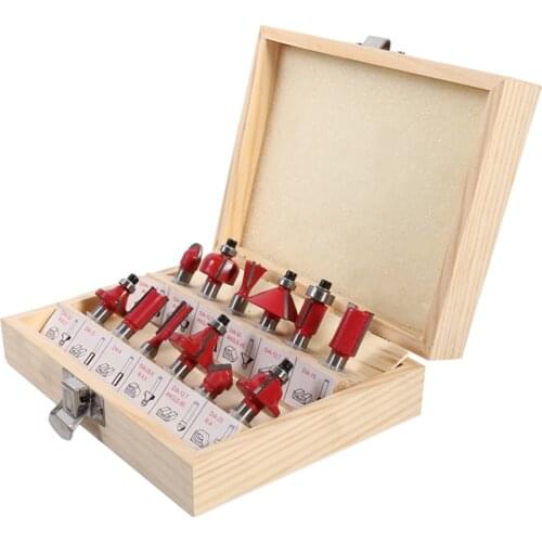 12pcs Milling Cutter Router 8mm Wood Cutter Carbide Shank Mill Woodworking Trimming Bit For Wood Cutter Engraving Cutting Tool