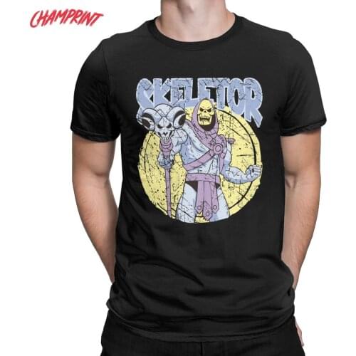 Mens Skeletor He-Man Masters Of The Universe T Shirts 100% Cotton Clothes Novelty Short Sleeve O Neck Tees Plus Size T-Shirts