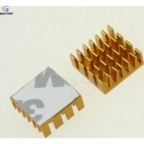 Gdstime 100pcs 14x14x6mm Aluminum HeatSink Radiator for Computer Chip LED Power IC Transistor