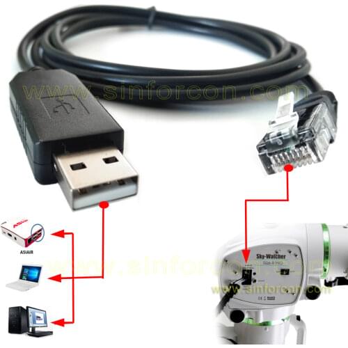 Ftdi usb serial for Skywatcher EQ6-R Pro SynScan Equatorial Mount RJ45 SynScan running EQMOD cable