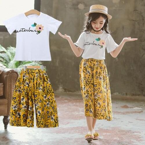 Teenage Girls Clothing Sets 2020 Summer Girls Clothes Short Sleeve Shirt Top+Shorts Children Clothing Suits 4 6 8 10 11 12 Years