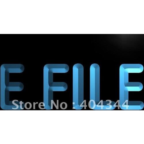 LB273- efile E File Tax Service LED Neon Light Sign home decor crafts