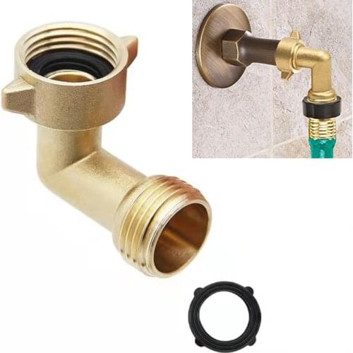 Brass Garden Hose Connector Elbow Union Joint 3/4" Male/Female Connector Plumbing Pipe Fittings Copper Connection Adapters