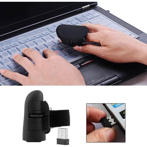 Mini Cute Plug and Play 2.4GHz Wireless Finger Rings Optical Mouse 1600DPI with USB Receiver For PC Laptop Desktop