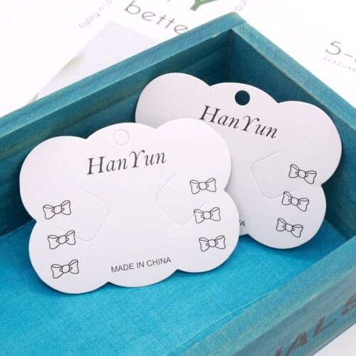 Fashion Jewelry Chinese Style Hair Clip Children Hair Ornament Display Package Multi Sizes Paper Hairpin White Cards