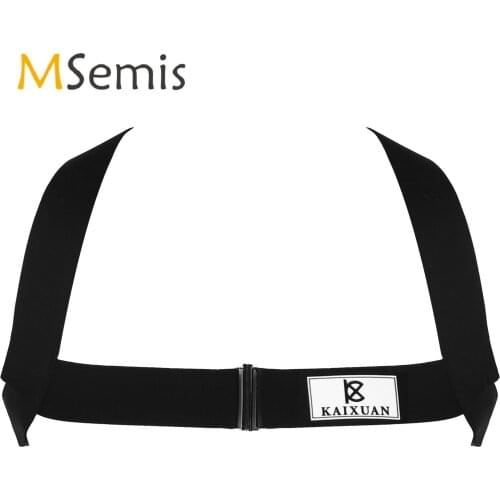 Mens Elastic Shoulder Strap Chest Harness Belt Music Festival Stage Performance Roleplay Club Pole Dancing Costume Accessories