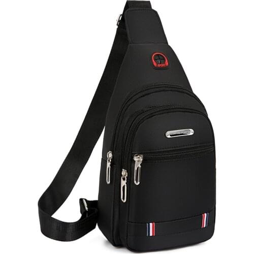 New Waterproof Oxford Cloth Chest Bag Mens Bag Shoulder Messenger Bag Leisure Riding Small Bag Chest Male Crossbody Bag