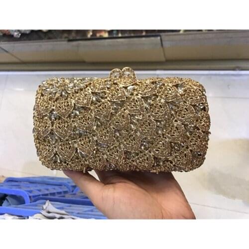 Latest Luxury Handbags Women Bags Designer High Quality Bridal Wedding Elegant Party Fashion Women Crystal Prom Clutch Purse