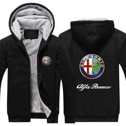 2020NEW Man Women Fashion Winter Autumn Alfa Romeo Sweatshirt Hooded Full Sleeve Coat Hoodies Tops Zipper