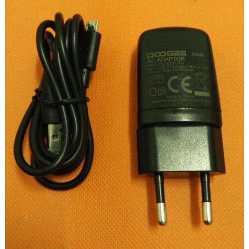 Used Original Travel Charger EU Plug Adapter+ USB Cable for Doogee Y100 Pro MTK6735 5" 1280x720 Free shipping
