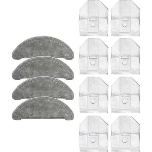 Promotion!12Pcs for Roidmi EVE Plus Robot Vacuum Cleaner Dust Bag Mop Cloth Cleaning Cloth Replacement Accessories Parts