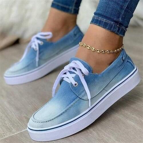 Large size sports bottom womens canvas shoes new fashion running platform womens sneakers low-top casual women shoes Loafers