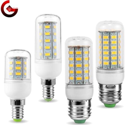 4pcs LED Corn Bulb E27 E14 Light Bulb 24 36 48 56 69 72LEDs SMD5730 220V LED Lamp Chandelier Candle Light For Home Decoration
