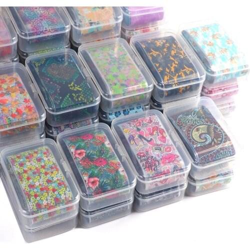 10pcs Flowers Leaves Nail Foils Holographic Stickers for Nails Art Decals Sliders Transfer Paper Wraps Manicure 3D Decorations