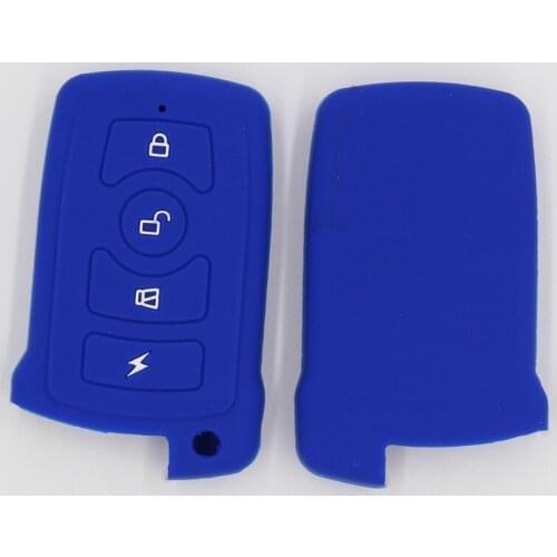 3PC Smart Remote Car Key Shell Silicon Case Cover For BMW 1 3 5 6 7 Series X3 X4 X5 X7 E65 E66 E67 E68 730 740 750 Fob 4 Button