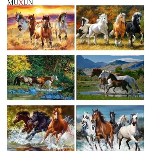 3D Diy Horse Diamond Painting Animaldiamond Embroidery Painting Stickers Gift 5D Diamond Mosaic Pa Intings Animal Running 8Jm07
