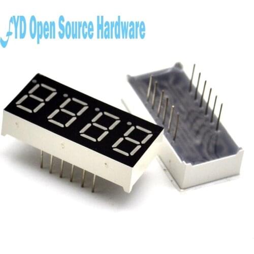 5pcs 4bit 4 bit Common Anode Positive Digital Tube 0.36" 0.36in. Red LED Display 7 Segment Digit 7 Segment