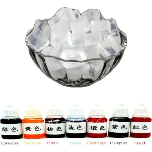 500g Transparent Glycerin Soap Base + 10mlX7 Colour Special Pigments for DIY Handmade Soap