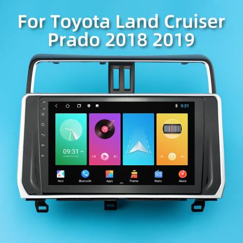 2din Android Radio for Toyota LAND CRUISER PRADO 2018-2019 10.1'' Car Stereo Multimedia Video Player GPS Navigation Wifi FM BT