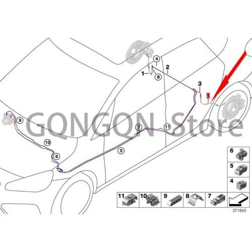 CAR rear brake hose bm wF49 X1 18LI F49 X1 20LIX F52 120I B48 Hub parking brake hose Brake cylinder oil pipe Rear brake hose
