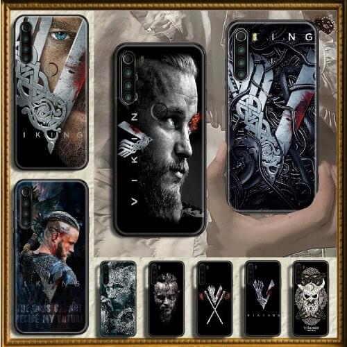 Ragnar Lothbrok Vikings Phone case For Xiaomi Redmi Note 7 7A 8 8T 9 9A 9S 10 K30 Pro Ultra black tpu funda trend cell cover