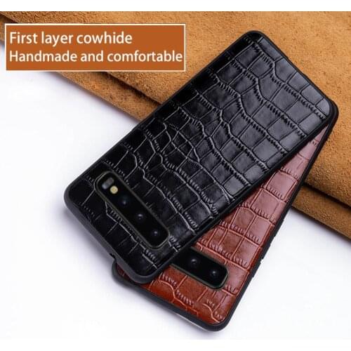 Phone Case For Samsung Galaxy A50 S7 S8 S9 S10 Edge Plus Crocodile belly texture Case for Note 8 9 10 A30 A40 A70 A5 A7 A8 2017