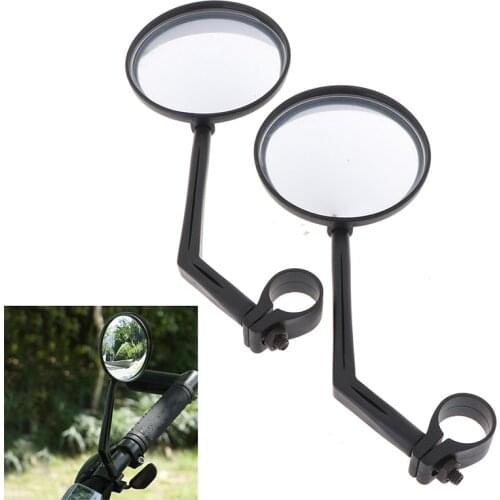 Black Convex Safety Rearview Mirror Car Mirror Put The Motorcycle Mountain Bike Bicycle Glass Side Mirrors for Easy Installation