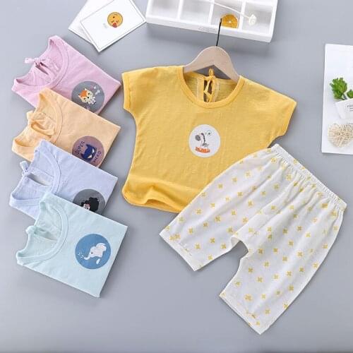 Baby Boys Clothes Sets Childrens Clothing Summer Short Sleeve Tracksuit For Boys Casual Suits Cartoon Costume Kids Outfits 1-6T