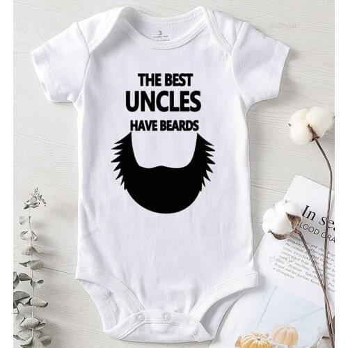 Printing Uncle Have Beards Toddler Romper baby girl Outfit Winter Jumpsuit Kids Clothes for Girls Newborn Boy Costume