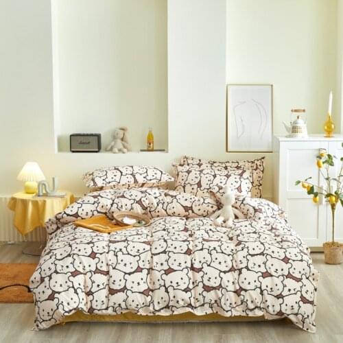 Childrens Boy Girl And Adult Bed Linings Duvet Cover Bed Sheet Pillowcase White is pure and fresh series crown Bedding Sets