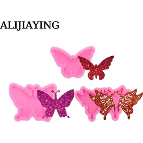 DY0400 Smooth art design Butterfly and frog molds Keychain Silicone Mold epoxy resin molds DIY craf mould