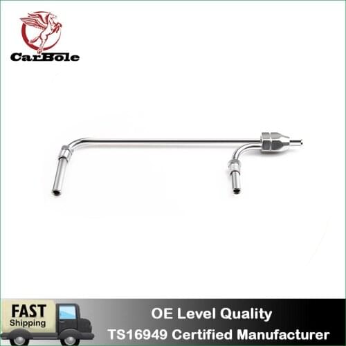 CARBOLE Chrome Gas Lines 1551 Steel Fuel Line 4160 4-Barrel 3/8 in Hose Barb Inlet GSL1001