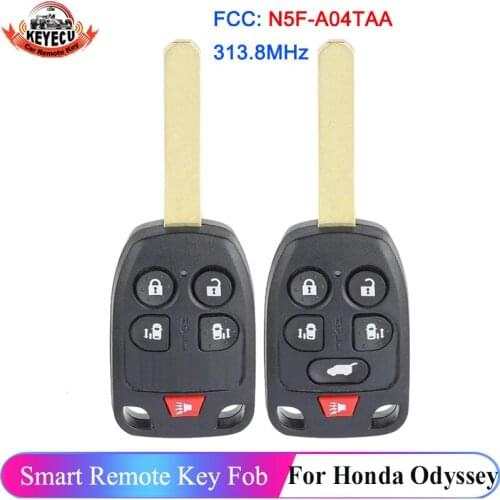 KEYECU Replacement Remote Car Key Fob 6 Button 313.8MHz for Honday Odyssey 2011-2013 FCC ID: N5F-A04TAA
