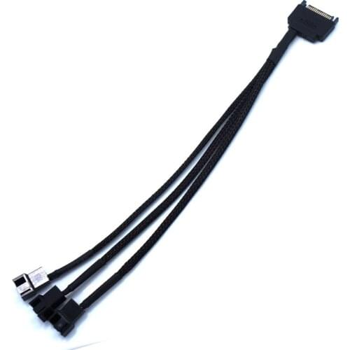Computer cooling fan HUB one point three transfer cable SATA to 3pin/4pin package net one for three extension cable