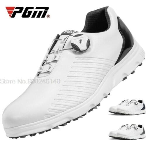 Pgm Golf Shoes Men Rotating Knobs Buckle Golf Sneakers Waterproof Lightweight Athletic Shoes Sports Training Sneakers New Style