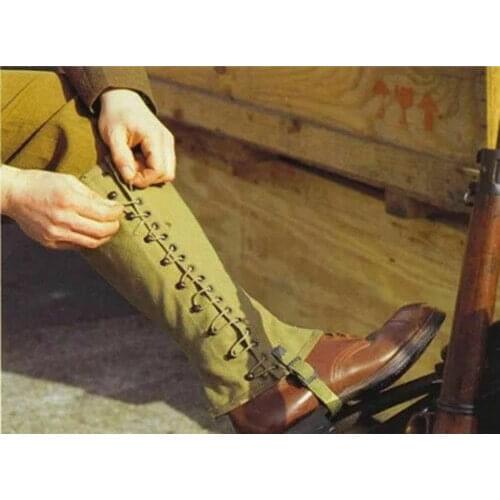 Military WW2 WWII US Army 1943 Soldier Leggings Or Puttee Soldier Canvas Soldier Military War Reenactments