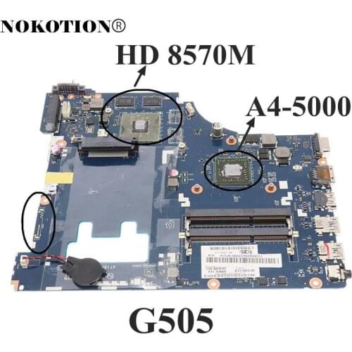 NOKOTION laptop mainboard for Lenovo G505 motherboard A4-5000 1.5GHz DDR3 Video card VAWGA/GB LA-9911P DDR3