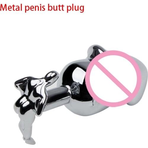 Metal Anal Plug Men Penis Butt Plug Anal Dilator Prostate Massage Adults Sex Products Intimate Goods Sex Toys for Unisex