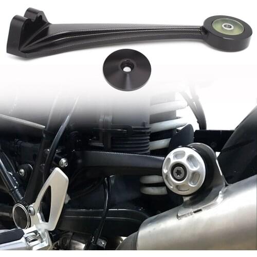 Motorcycle Aluminum Black Exhaust Hanger Muffler Pipe Bracket Mount Holder For BMW R Nine T 2014-2019 Exhaust Part