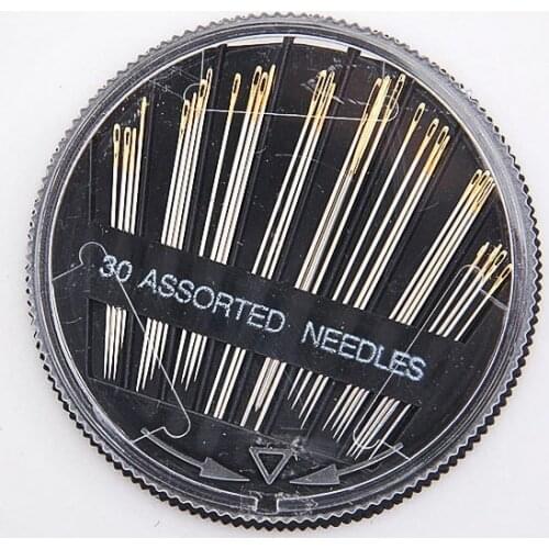 High Quality 30PCS Assorted Hand Sewing Needles Embroidery Mending Craft Quilt Sew Case Knitting Needles Set