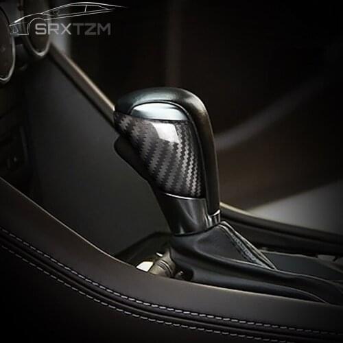 For Mazda CX3 CX4 CX5 CX8 ATENZA AXELA 2014 2015 2016 2017 2019 Carbon Fiber Car Handbrake Grips Cover Interior Trim Sticker