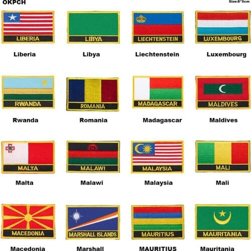 Flag Iron on Saw on Patches for Jackets Flag Iron on Patches Hat Flag Badges for Backpacks Flag Badge for Clothing