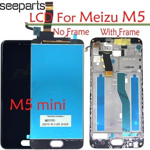 Original Display For MEIZU M5 Display Touch Screen Digitizer with Frame M611H Display Module For MEIZU M5 LCD Replacement