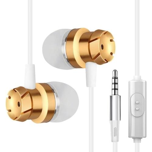 Portable Dynamic Noise Reduction In-Ear Wired Call Earphones Gaming Earpiece With Dual Mic Volume Control PC Universal Earphones