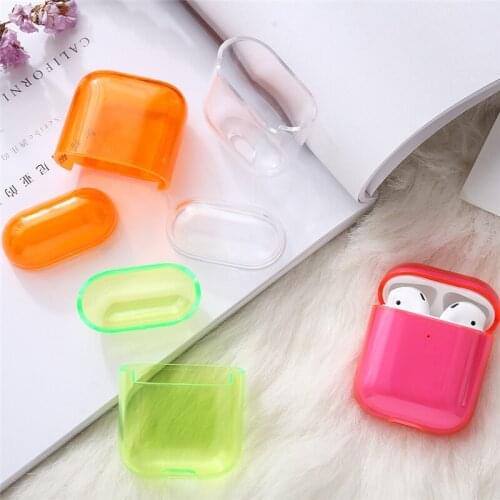 Transparent PC Case For Airpods Pro Wireless Headphone Shockproof Protective Cover For Apple Air Pods 1 2 Earphone Accessories