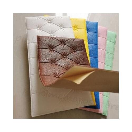 Anti-collision Foam Wallpaper Self-adhesive Bedside Stickers Imitation Soft Package Wall 3d Wall Stickers Tatami Cushion Sticker