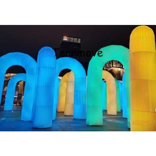 Led lighting inflatable arch indoor and outdoor entrance for event party and wedding decoration inflatable airgate archway